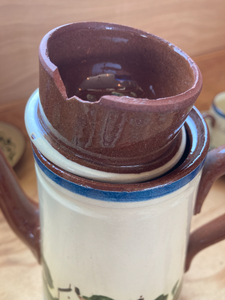 Safe Secure Shopping Vintage Watcombe Torquay Mottoware Pottery Coffee Pot With 8 Cups Saucers Free Shipping On Sale Www Embassylagos Com