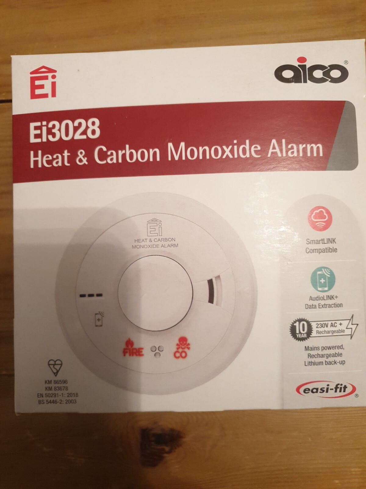 AICO Ei3028 Mains Powered MultiSensor Heat & Carbon Monoxide Alarm