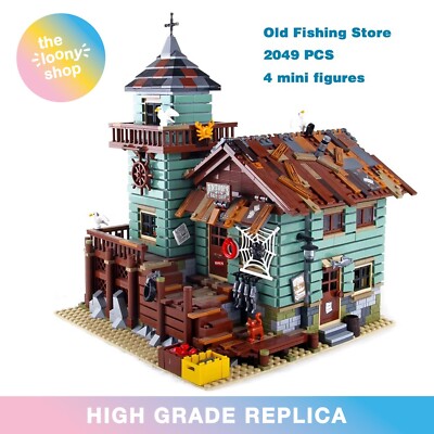 MOC 21310 Old Fishing Store with Mini Figures Building Blocks