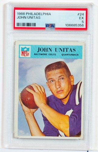 1966 Philadelphia football Johnny Unitas PSA 5