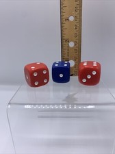 Three large dice, For Board Games, Homeschool Teaching Etc.  