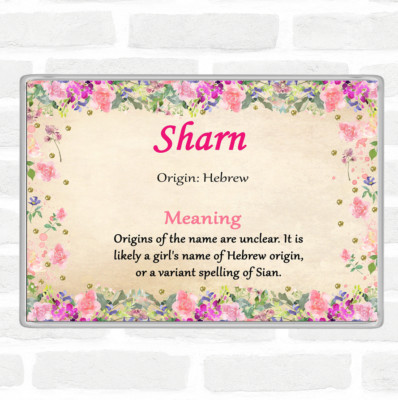 Sharn Name Bedeutung Jumbo Kühlschrankmagnet Floral