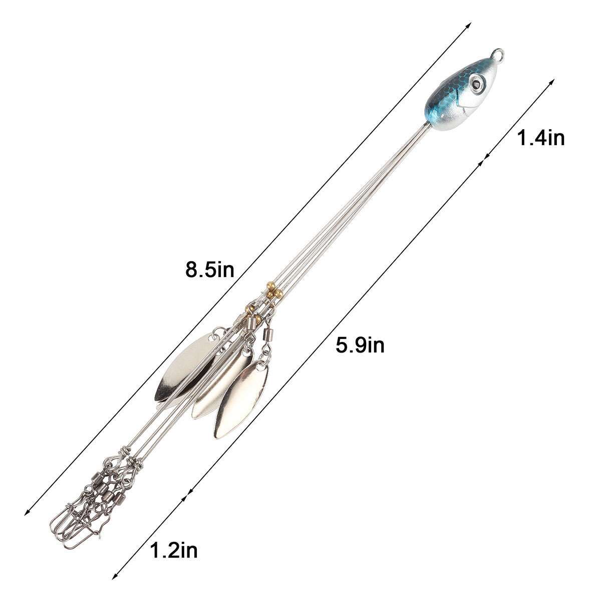 alabama tide fishing lure Alabama Crimson Tide Championship Rings Alabama Umbrella Rig – 5 Wire Fishing  Lure With 4 Blade Teaser Arms A Rig Fishing