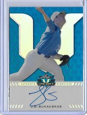 2017 Leaf Valiant Draft J.B. Bukauskas Blue Prismatic RC Auto 30/35 Diamondbacks
