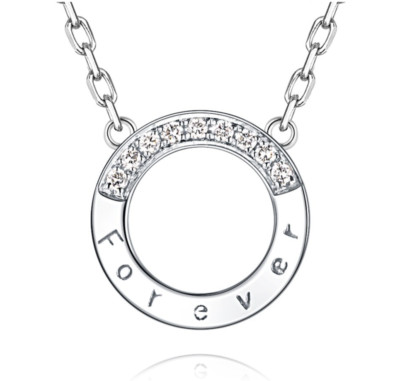 Lab Grown Diamond Necklace-Forever Pendant-Sterling Silver for Women-Criti Rora