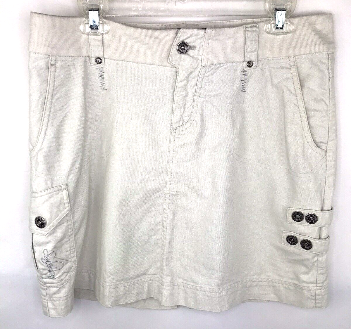 Gonna da donna Salomon taglia 8 logo cachi cerniera avorio chiusura carico medio escursionismo