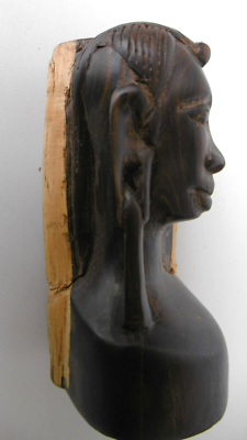 Buste Africain Sculpté En ébène - Artisanat - Occasion
