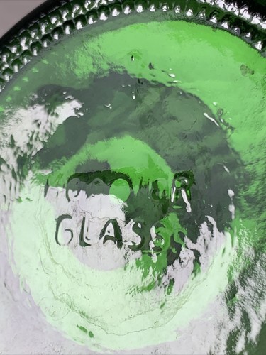 Vintage Hoosier Glass Co.Tall Emerald Green Textured Glass Vase 8.5" Tall - Picture 4 of 6