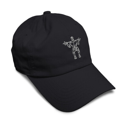 Soft Baseball Cap Weightlifter Silver Olympics Cotton Dad Hats for Men & Women