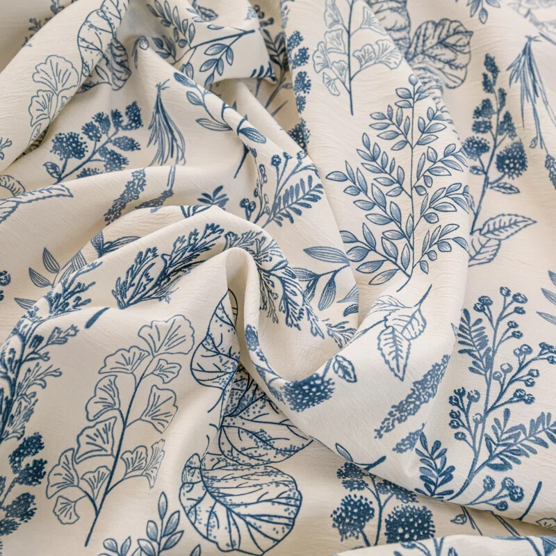 Bed Sheet with Elastic Washed Cotton Flower Printed Fitted Sheet
