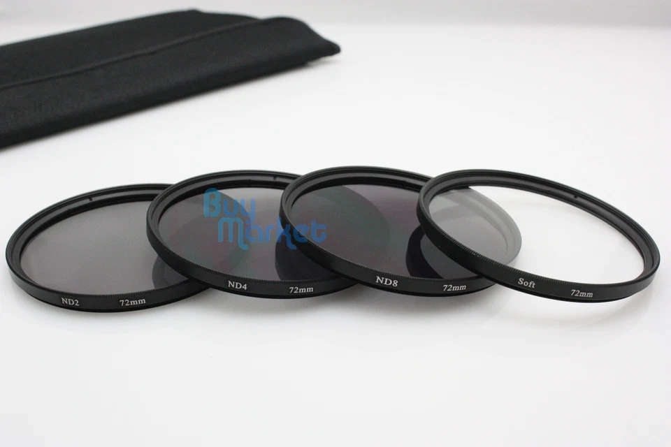 New 72mm ND2​+ND4+ND8 +Soft Filter ND Kit Set with CASE for DC DSLR Camera Lens - Image 2 of 3