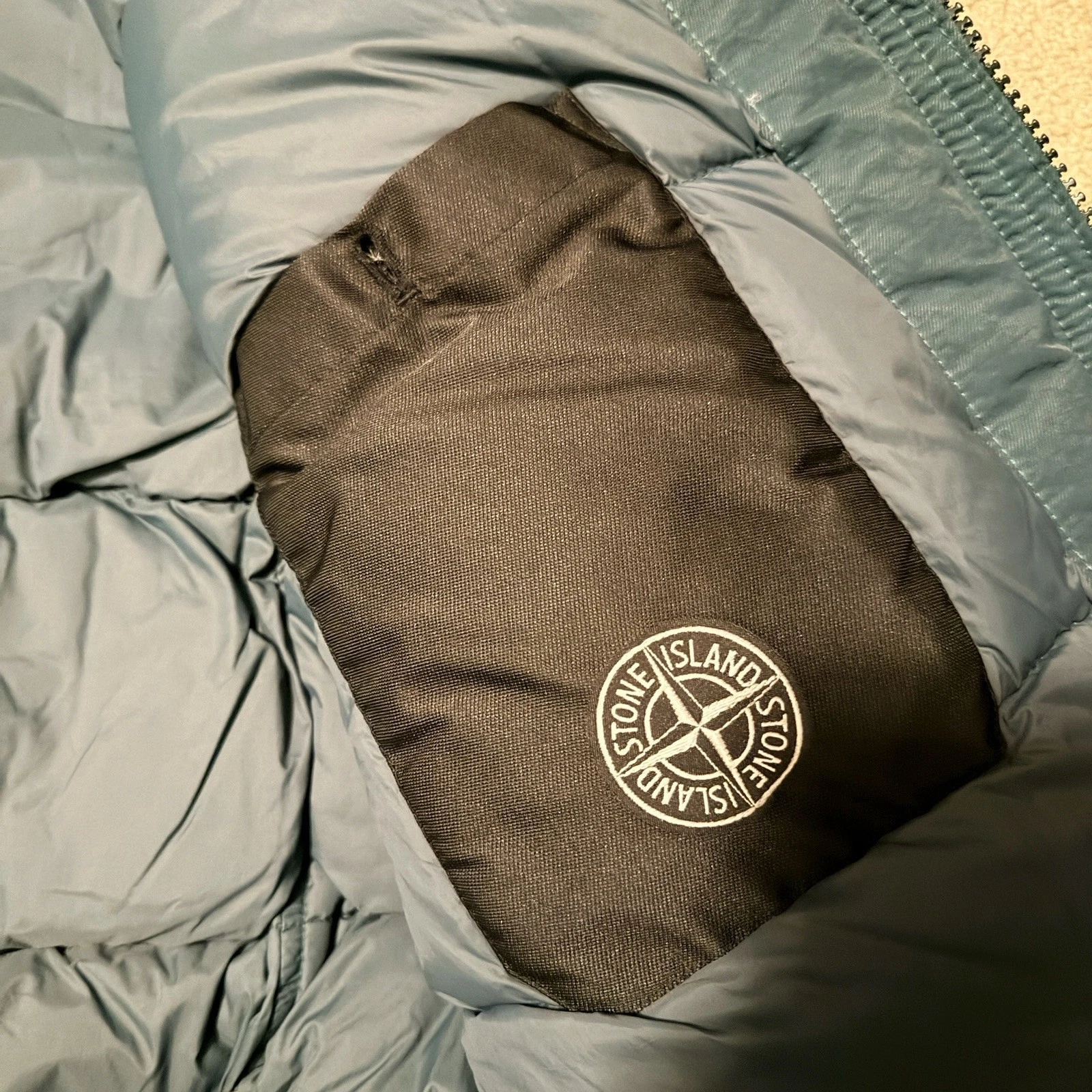 Stone Island Opaque Nylon Twill Down Jacket - Green - Size M - product detail image 7