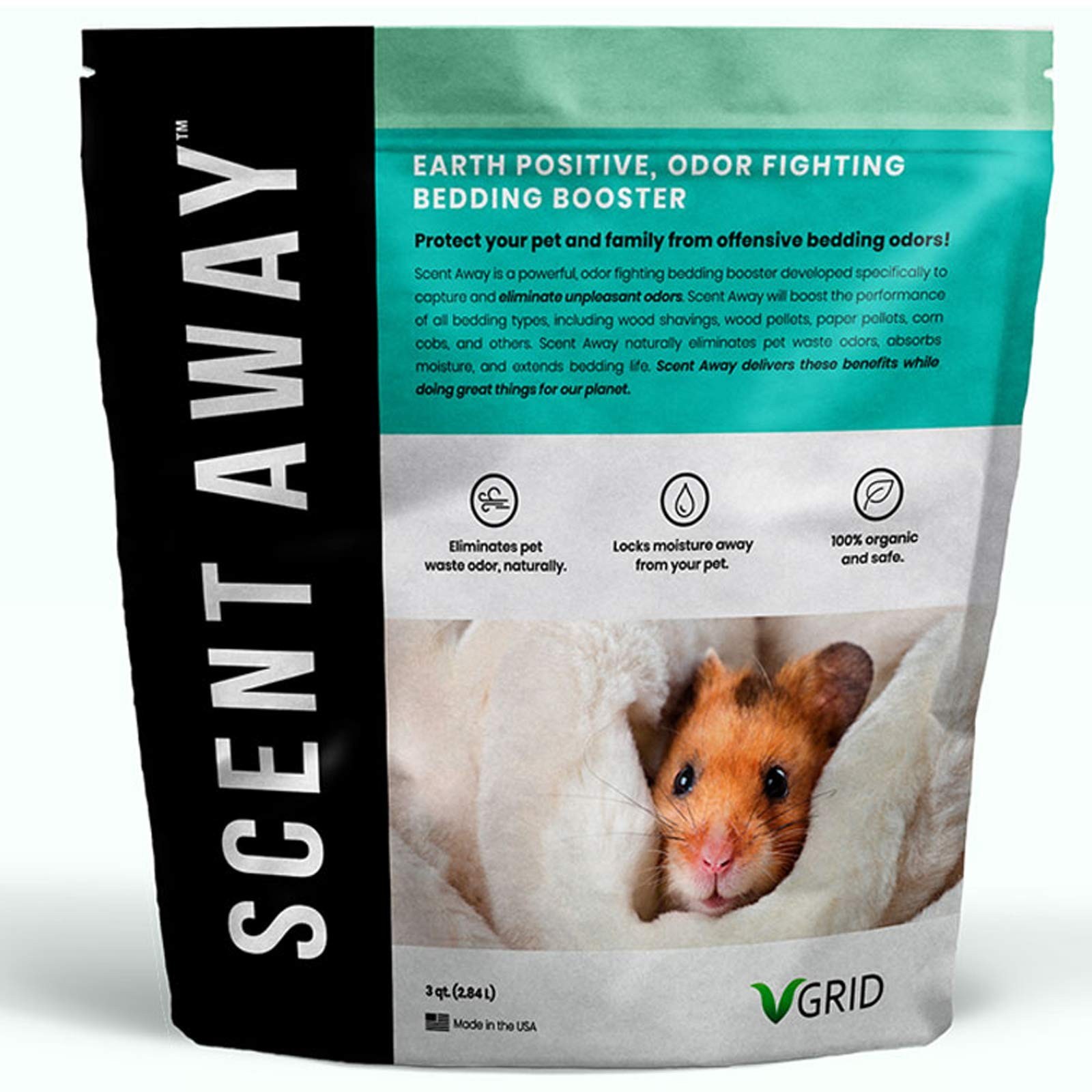 SCENT AWAY | Small Animal Bedding Deodorizer | 100% Natural & Fragrance Free,...