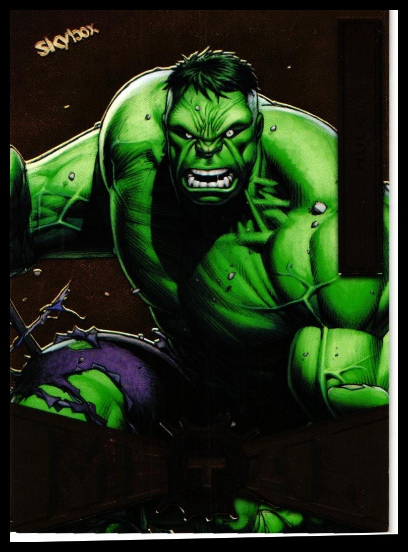 2022 Metal Universe Spider-Man Trading Card Light FX Gold #33 Hulk