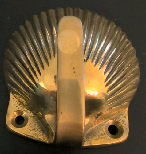 Beautiful Vintage Brass Shell Seashell Wall Robe Towel Hook SSE | eBay