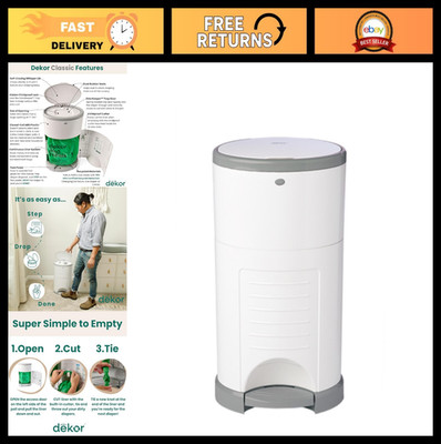 Eco-Friendly Diaper Pail - Hands-Free Step Drop, 70% Recycled Materials, Cost-Ef