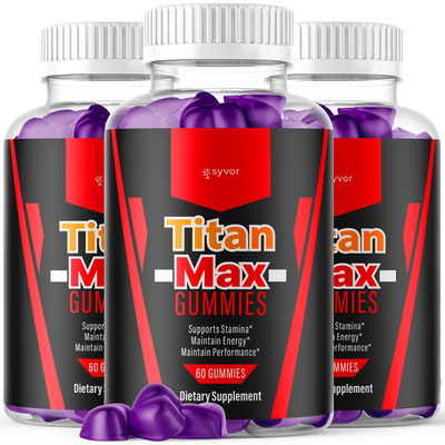 #ad 3 Pack Titan Max Male Gummies Advanced Vitamin Formula Supplement 180 Gummies $39.95