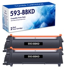 2 Black Toner Cartridge DE-593-BBKD PVTHG for Dell E310dw E515dn E515dw