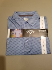Callaway OPTI Dri Men's Polo Golf Shirt Small Blue New