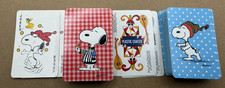 2X Vtg Miniature Hallmark Peanuts Snoopy Playing Cards Mini - Referee  Skating