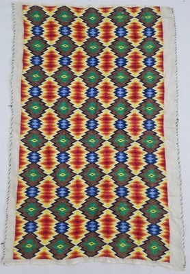 Vintage italienische Bargello Nadelspitze Wolle Panel 97x63cms