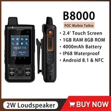 4G LTE POC Walkie Talkie Zello IP68 Waterproof Android 8.1 Radio Smartphone NFC