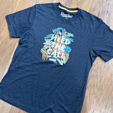 Howler Bros Shirt Mens M Blue Cotton Graphic Print Floral Heed The Call Outdoors