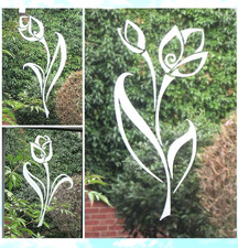 LARGE ETCHED GLASS VINYL TULIP STICKERS , DECAL FOR PATIO DOOR/WINDOWS, SHOWERS