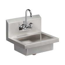 304 Stainless Steel handmake Sink for Washing with Faucet, Commercial Wall Mo...