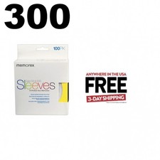 300 Memorex Assorted Color Paper CD Sleeves with Window  Flap  1-3 DAYS