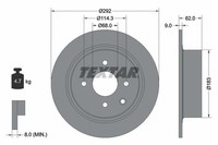 2X Textar Bremsscheibe 92234303 Passend FüR Nissan