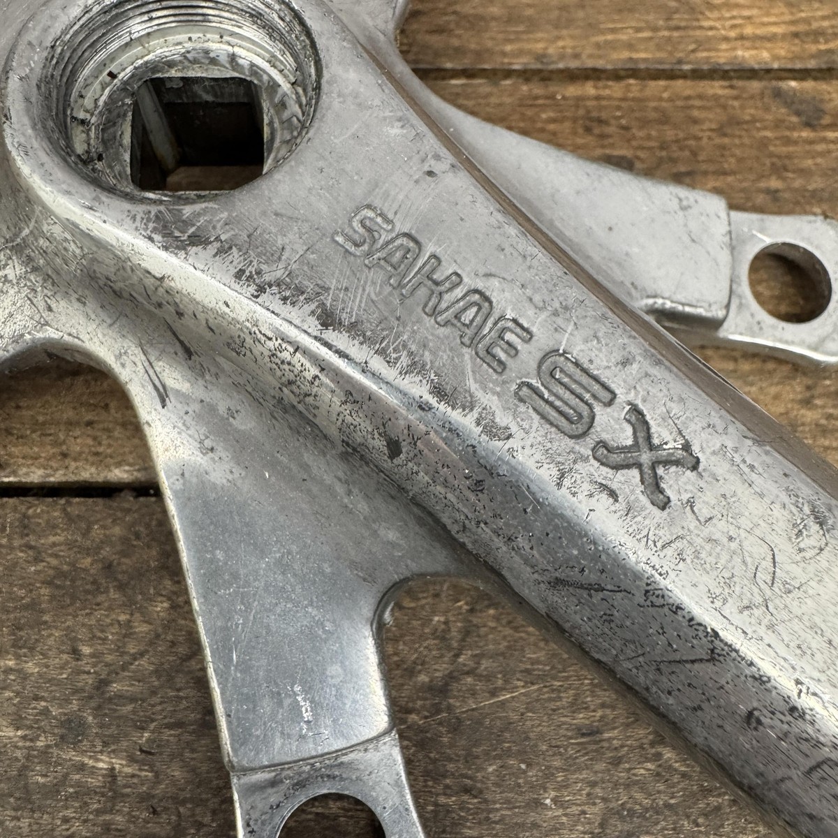 Vintage Sakae SX Crankset 170mm 130 BCD Square Taper Silver Road