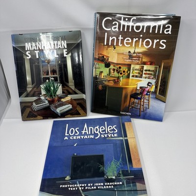 Regional American Interior Design Book Lot 3 California Manhattan Los Angeles HC