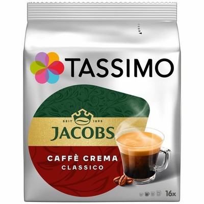 TASSIMO JACOBS Caffè Crema Classico Kaffee mit feiner Crema 16 T-DISCS