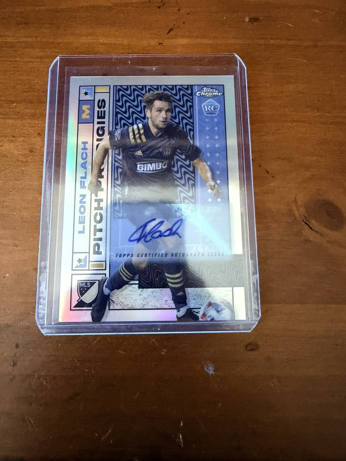 2022 Topps Chrome MLS Leon Flach RC Auto  Refractor Pitch Prodigies Rookie #59