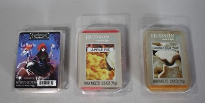 Mixed Lot of 3 Fragrance Wax Melts Hudson Candle & Light & Scentsationals Melts