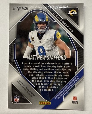 2025 Panini Prizm Matthew Stafford Premier Jersey Patch Silver