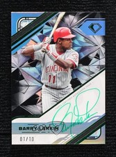 2025 Diamond Icons White Polychromatink Green Black 1/10 Barry Larkin Auto 05x8
