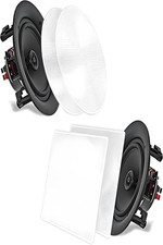 6.5 2-Way Midbass Speakers - Pair of In-Wall/In-Ceiling Woofer Speaker System 1
