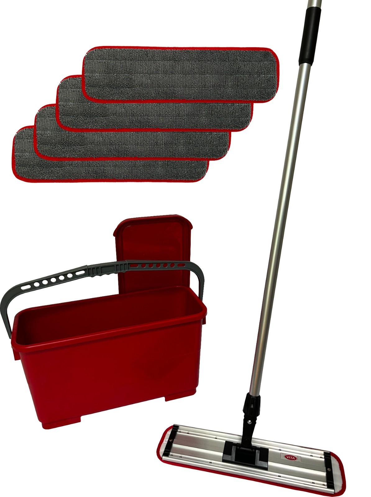 Wax Application Kit | Finish Pads/Flat Frame/Telescoping Handle/Bucket