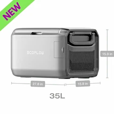 QTY 2 EcoFlow GLACIER Classic 35L Portable Fridge Without Plug-in Battery