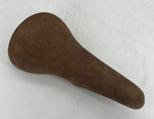 VINTAGE CINELLI UNICANITOR SUEDE LEATHER BROWN SADDLE SELLA NOS CMT