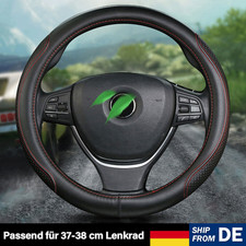 Für VW Golf Passat Tiguan T-Roc Auto Lenkradbezug Anti-Rutsch-Leder Oberleder