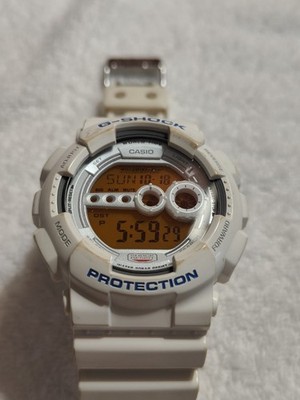 Casio G-SHOCK GD-100SC White Blue Orange Digital Watch 3263 Working