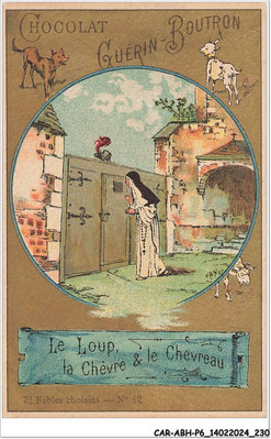 CAR-ABHP6-1119-CHROMOS - CHOCOLATE GUERIN-BOUTRON - LE LOUP - LA GOAT ET LE C