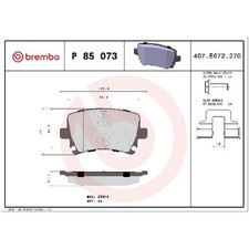 Satz Bremsbeläge 24127425 Bremsklötze hinten für VW Golf 5 1K1 1K5 6 5K1 517