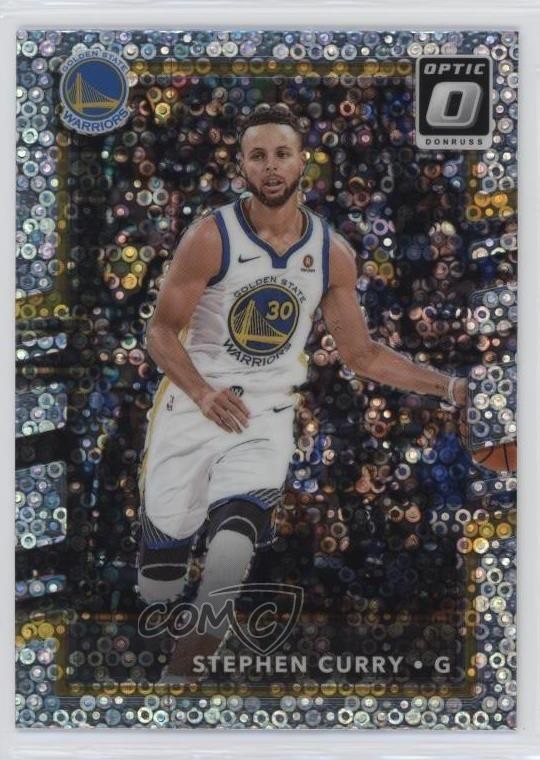 2017-18 Panini Donruss Optic Fast Break Holo Prizm Stephen Curry #46 3s1