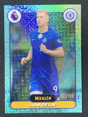 Liam Delap 2025-26 Topps Merlin Premier League Aqua Mojo Refractor /199 #66
