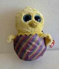Ty Beanie Boos MEGG The Chick Plush Toy In Rainbow Glitter Eggshell 9 In w/Tag