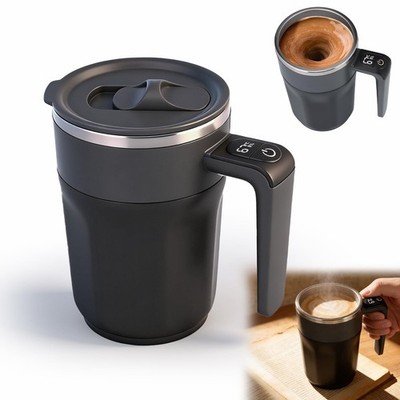 Smart Self Stirring Coffee Mug, Electric Mixing Cup With Lcd Temperature Disp...